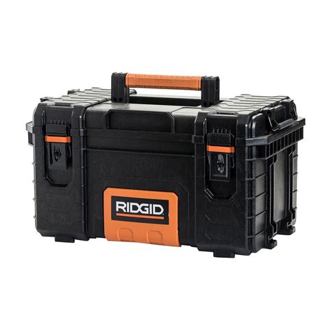 black ridgid tool box